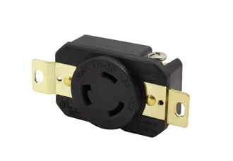 20-Amp 125-Volt NEMA L5-20R Flush Mounting Locking Industrial Grade Receptacle